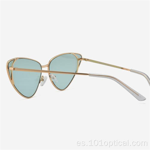 Gafas de sol de moda Cat Eye Metal para mujer